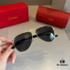 6931ab61ccd8ab3d7af9fbec Cartier Men's Official Website 1:1 Large Aviator Sunglasses, High-End and Elegant, Featuring Minimalist Signature Logo on Temples, Luxury Eyewear