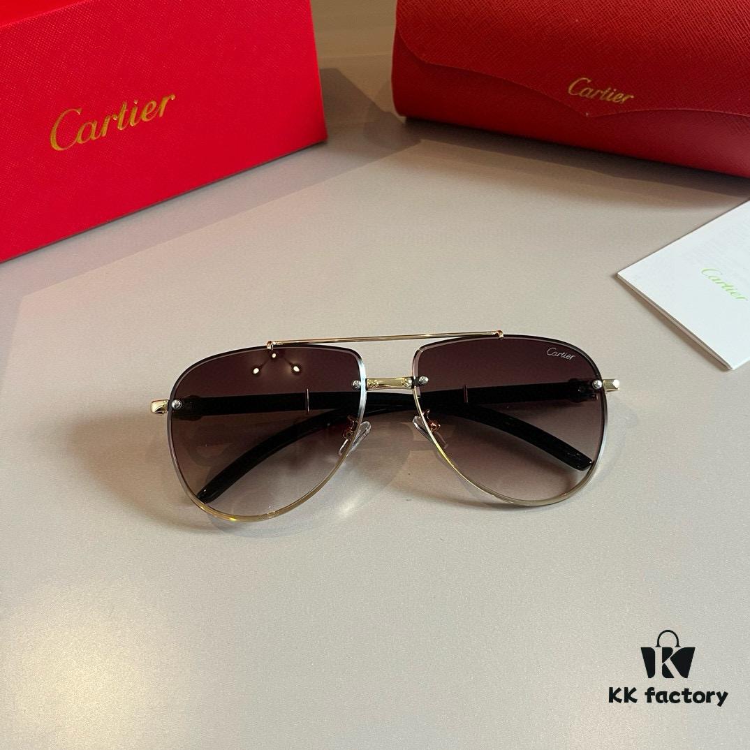 6931ab63ccd8ab3d7af9fc0b Cartier Men's Official Website 1:1 Large Aviator Sunglasses, High-End and Elegant, Featuring Minimalist Signature Logo on Temples, Luxuriously Crafted