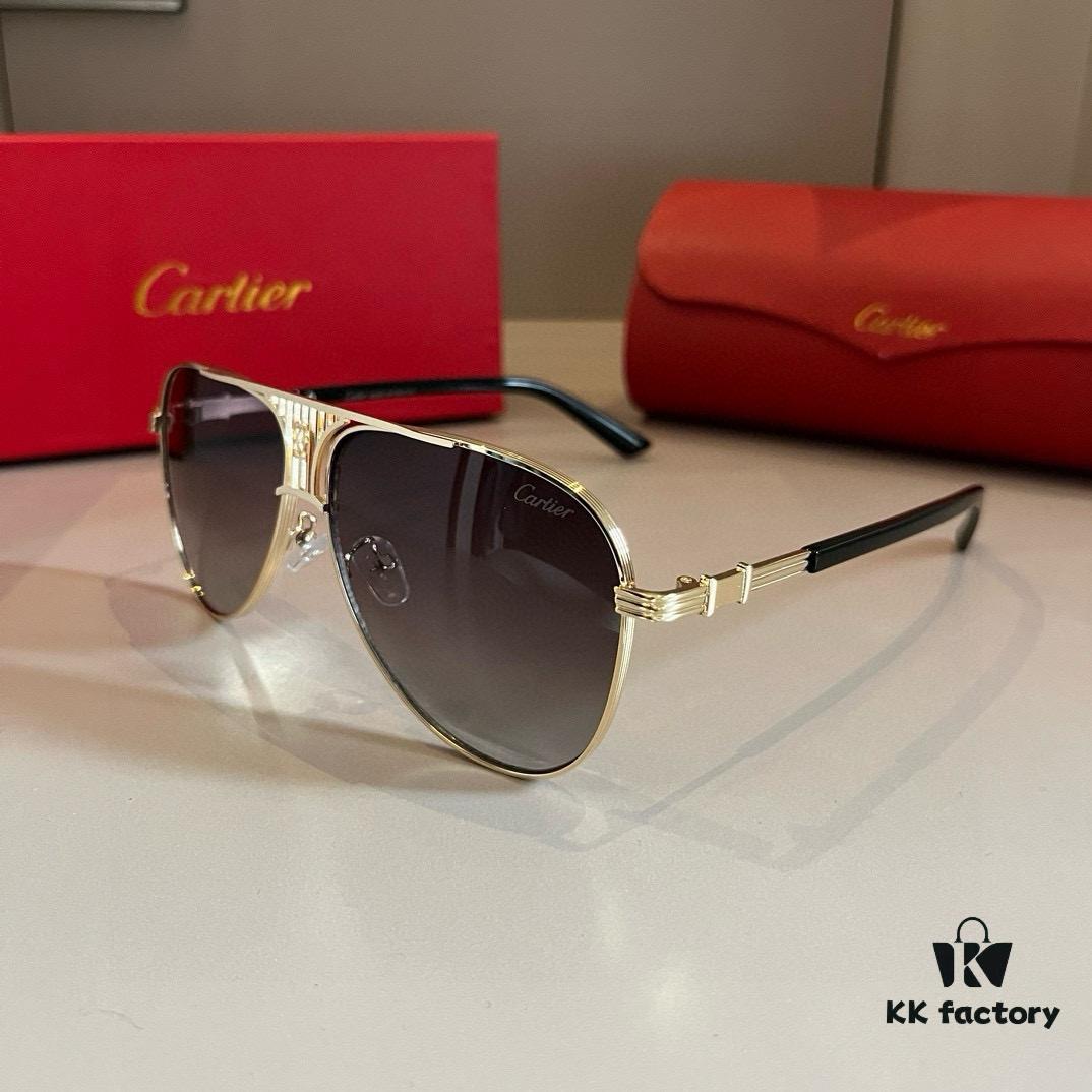 6931ab65ccd8ab3d7af9fc22 Cartier Men's Official Website 1:1 Large Frog Sunglasses, High-End and Elegant, Minimalist Signature Logo on Temples, Luxury-Made Eyewear