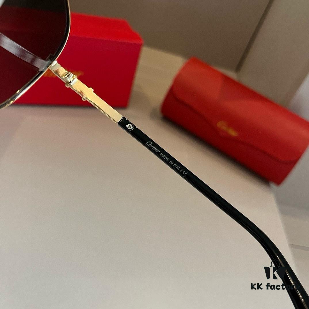 6931ab65ccd8ab3d7af9fc27 Cartier Men's Official Website 1:1 Large Frog Sunglasses, High-End and Elegant, Minimalist Signature Logo on Temples, Luxury-Made Eyewear