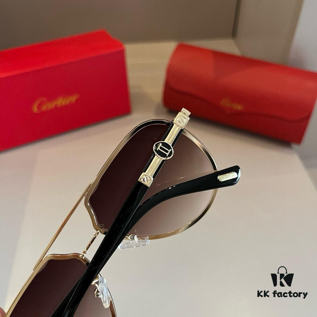 6931ab66ccd8ab3d7af9fc30 Cartier Men's Official Website 1:1 Large Aviator Sunglasses, High-End and Elegant, Minimalist Signature Logo on Temples, Luxurious Eyewear