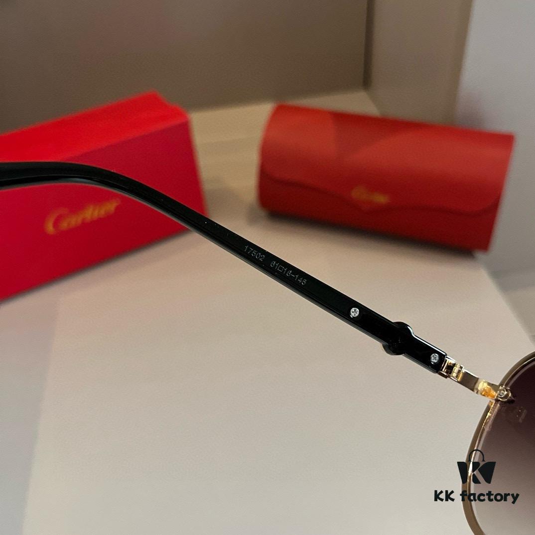 6931ab66ccd8ab3d7af9fc32 Cartier Men's Official Website 1:1 Large Aviator Sunglasses, High-End and Elegant, Minimalist Signature Logo on Temples, Luxurious Eyewear