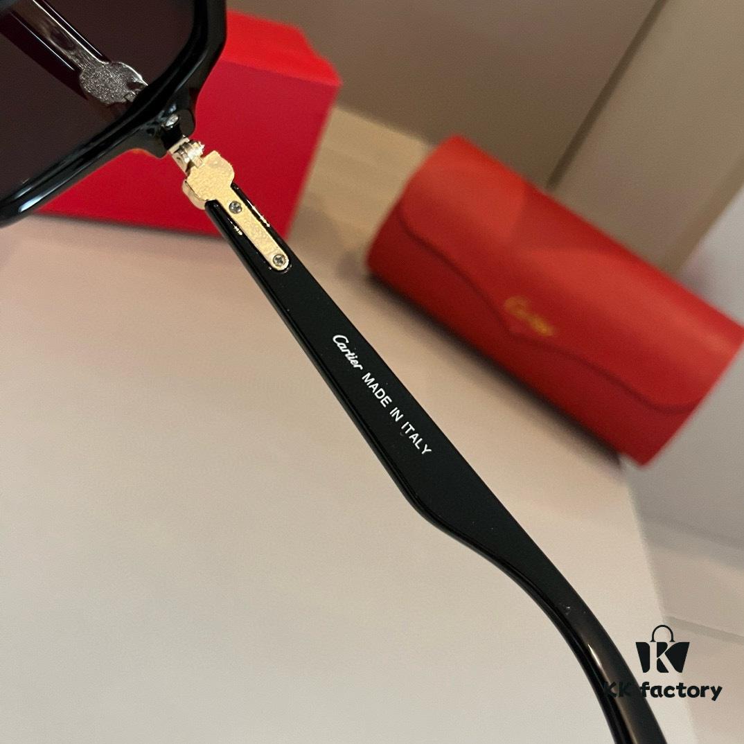 6931ab67ccd8ab3d7af9fc3b Cartier Men's Official Website 1:1 Large Aviator Sunglasses, High-End and Elegant, Featuring Minimalist Signature Logo on Temples, Luxurious Eyewear