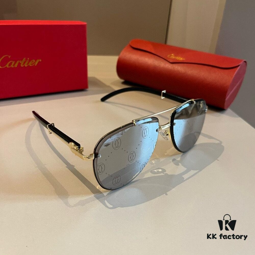 6931ab67ccd8ab3d7af9fc3d Cartier Men's High-End Oversized Aviator Sunglasses, 1:1 Replica of Official Website Version, Minimalist Iconic Logo on Temples, Luxuriously Crafted