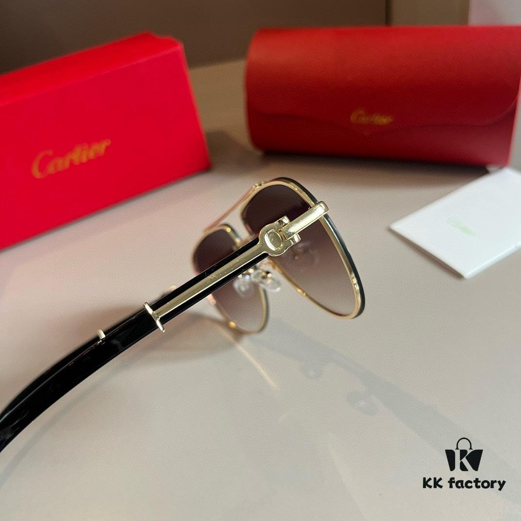 6931ab67ccd8ab3d7af9fc47 Cartier Men's Sunglasses, 1:1 Replica of Official Website Frog-Style Glasses, High-End and Elegant, Featuring Minimalist Signature Logo on Temples, Luxuriously Crafted