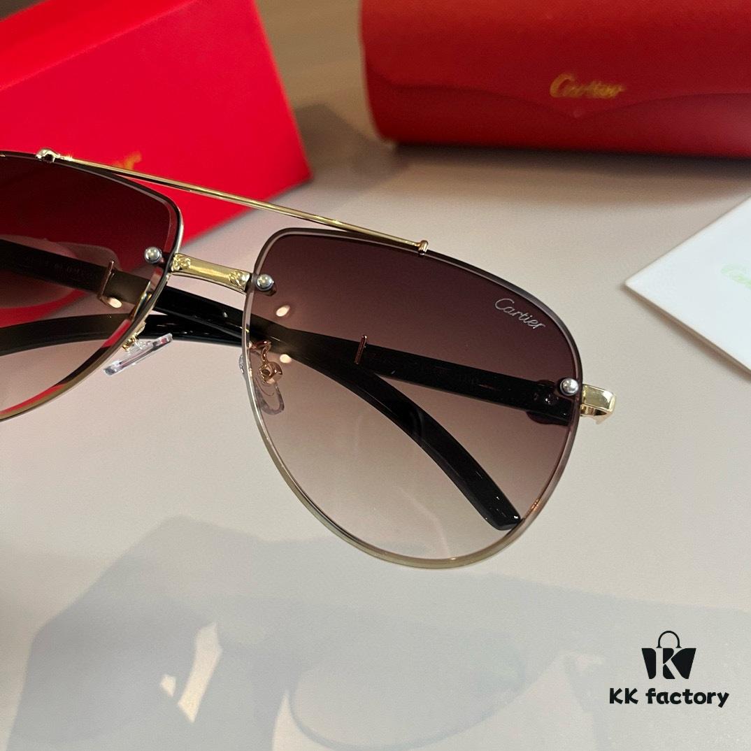 6931ab68ccd8ab3d7af9fc4a Cartier Men's Sunglasses, 1:1 Replica of Official Website Frog-Style Glasses, High-End and Elegant, Featuring Minimalist Signature Logo on Temples, Luxuriously Crafted