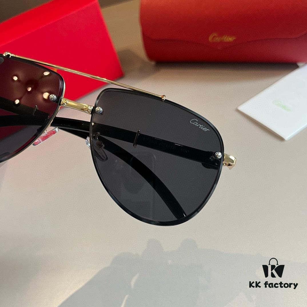 6931ab68ccd8ab3d7af9fc53 Cartier Men's High-End Aviator Sunglasses, 1:1 Replica, Elegant and Luxurious Design with Minimalist Logo on Temple