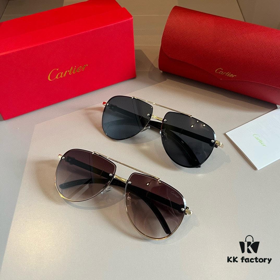 6931ab68ccd8ab3d7af9fc56 Cartier Men's High-End Aviator Sunglasses, 1:1 Replica, Elegant and Luxurious Design with Minimalist Logo on Temple