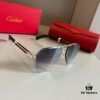 6931ab6accd8ab3d7af9fc6a Cartier Men's Official Website 1:1 Large Aviator Sunglasses, High-End and Elegant, Minimalist Signature Logo on Temples, Luxurious Craftsmanship