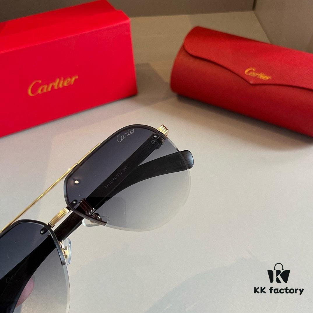 6931ab6accd8ab3d7af9fc70 Cartier Men's Official Website 1:1 Large Aviator Sunglasses, High-End and Elegant, Minimalist Signature Logo on Temples, Luxurious Craftsmanship