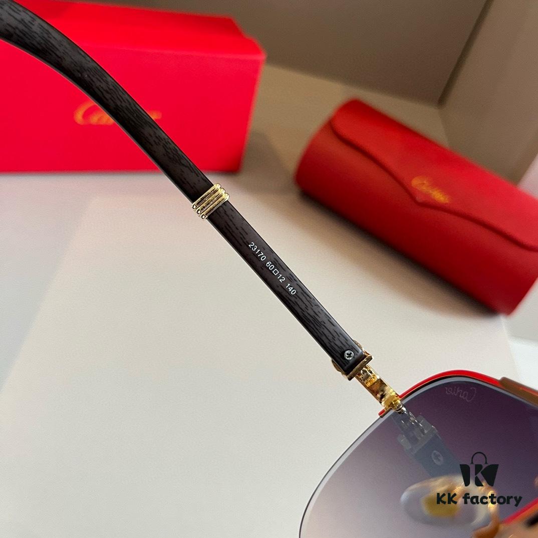 6931ab6accd8ab3d7af9fc72 Cartier Men's Official Website 1:1 Large Aviator Sunglasses, High-End and Elegant, Minimalist Signature Logo on Temples, Luxurious Craftsmanship