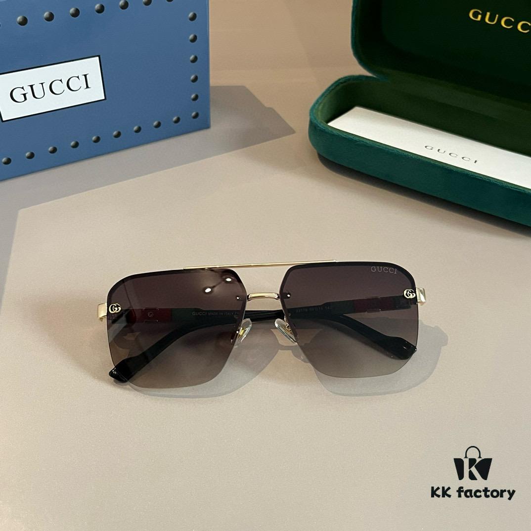 6931ab6eccd8ab3d7af9fca4 Gucci New Arrival Sunglasses 🕶️ Unisex Classic Metal Single-Bridge Aviator Style