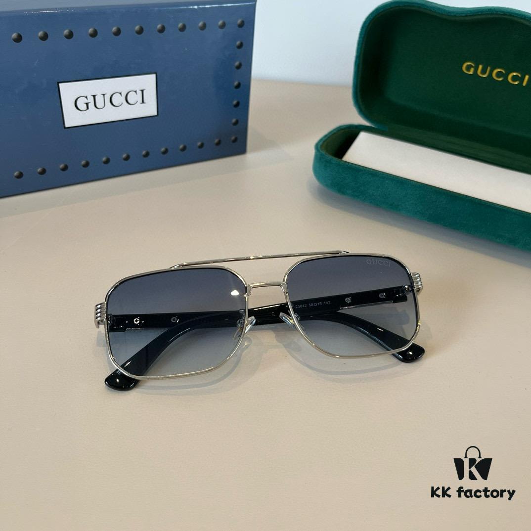 6931ab77ccd8ab3d7af9fd2a Gucci New Arrival Sunglasses 🕶️ Unisex Classic Metal Single-Bridge Aviator Style