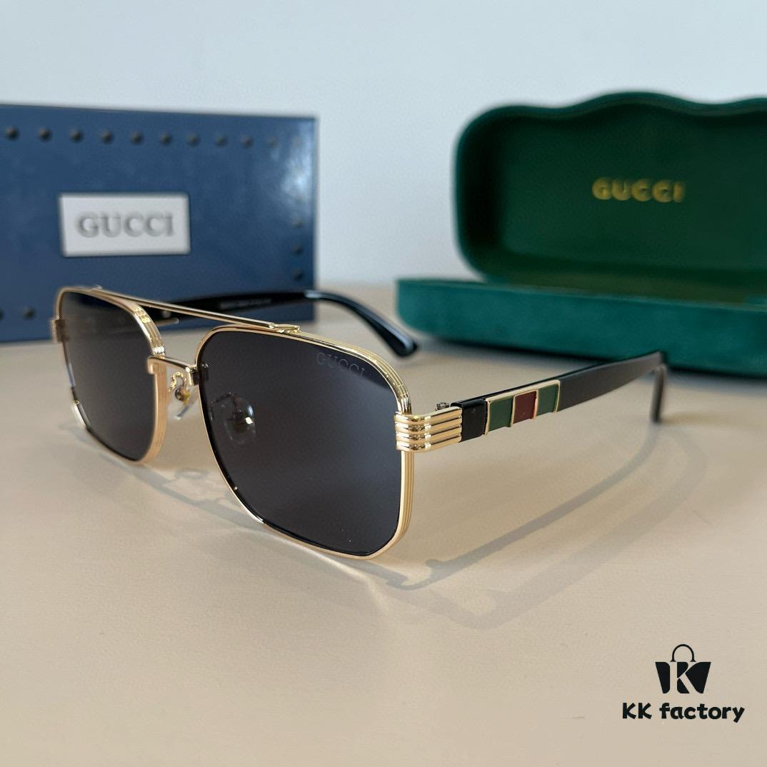 6931ab77ccd8ab3d7af9fd32 Gucci New Arrival Unisex Sunglasses 🕶️, Fashionable Metal Frame Aviator Style
