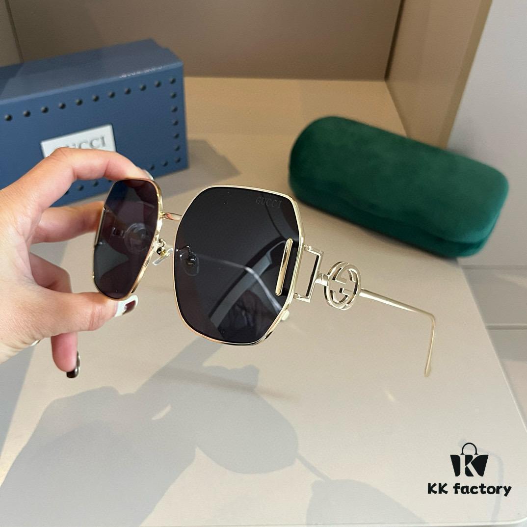 6931ab7bccd8ab3d7af9fd5c Gucci Fashion Sunglasses, Stylish European and American UV Protection Oversized Sunglasses, HD Dark Lenses, Universally Flattering Smile-Enhancing Unisex Eyewear