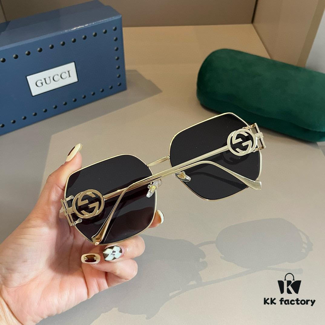 6931ab7bccd8ab3d7af9fd5f Gucci Fashion Sunglasses, Stylish European and American UV Protection Oversized Sunglasses, HD Dark Lenses, Universally Flattering Smile-Enhancing Unisex Eyewear