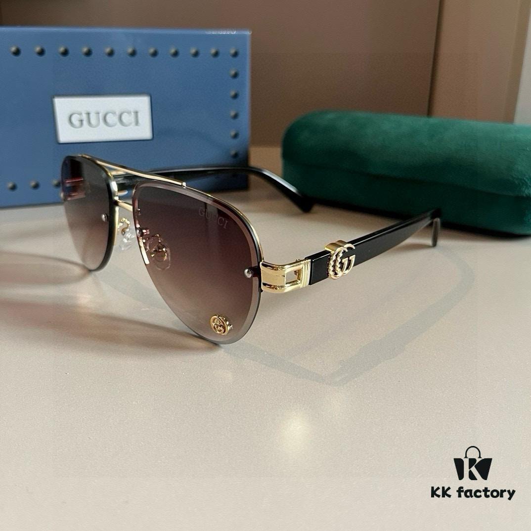 6931ab85ccd8ab3d7af9fdf2 Gucci New Arrival Sunglasses 🕶️ Unisex, Extremely Comfortable Wear, Fashionable Metal Single-Bridge Aviator Round Sunglasses