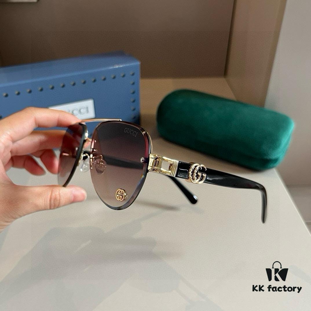 6931ab85ccd8ab3d7af9fdf4 Gucci New Arrival Sunglasses 🕶️ Unisex, Extremely Comfortable Wear, Fashionable Metal Single-Bridge Aviator Round Sunglasses