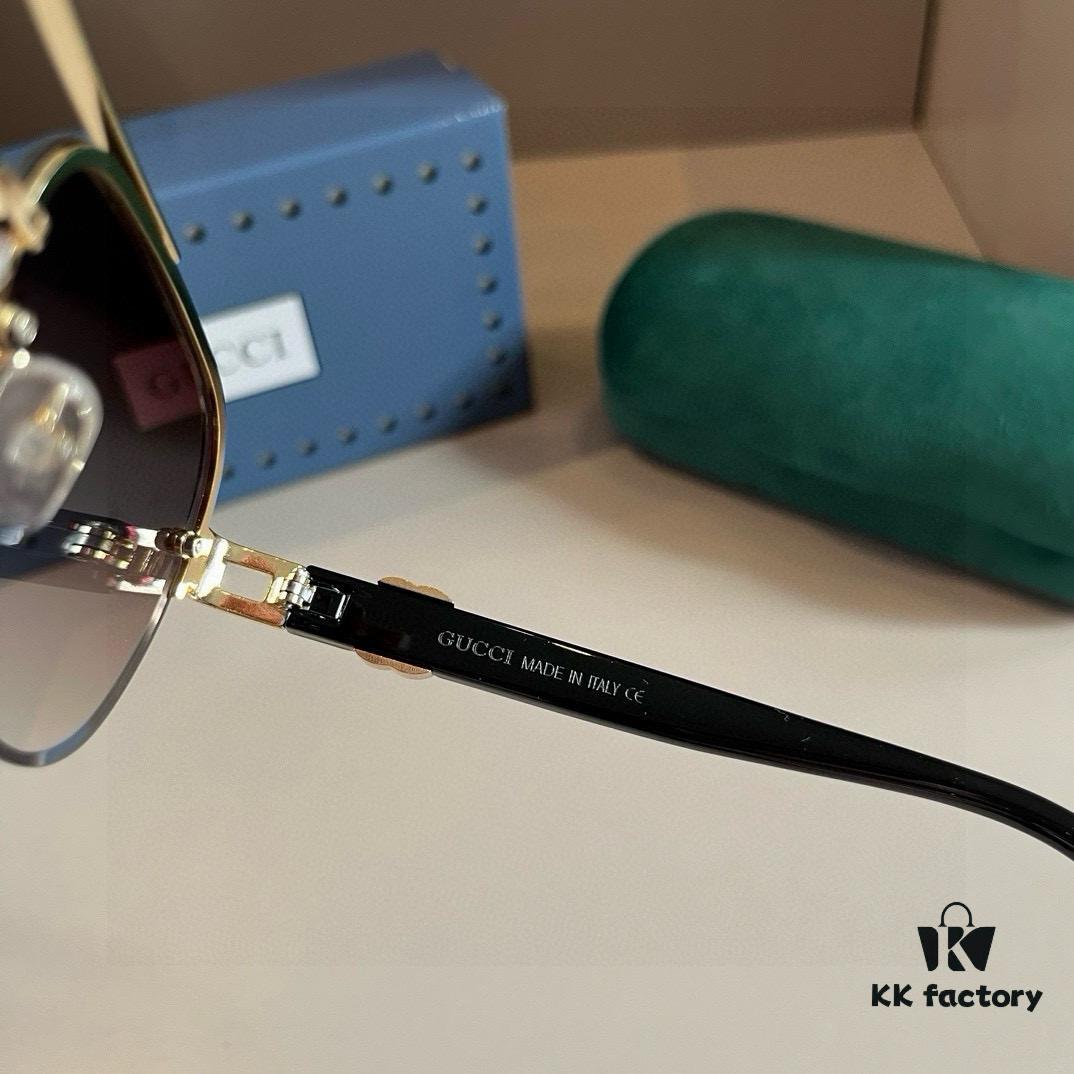6931ab85ccd8ab3d7af9fdf7 Gucci New Arrival Sunglasses 🕶️ Unisex, Extremely Comfortable Wear, Fashionable Metal Single-Bridge Aviator Round Sunglasses