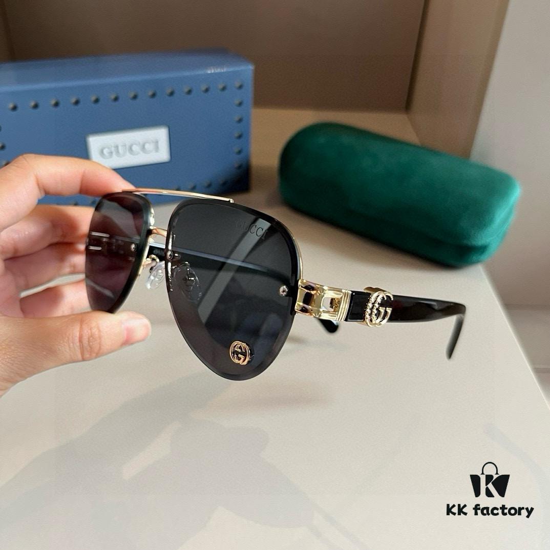 6931ab86ccd8ab3d7af9fdfe Gucci New Arrival Sunglasses 🕶️ Unisex, Extremely Comfortable Wear, Fashionable Metal Single-Bridge Aviator Style