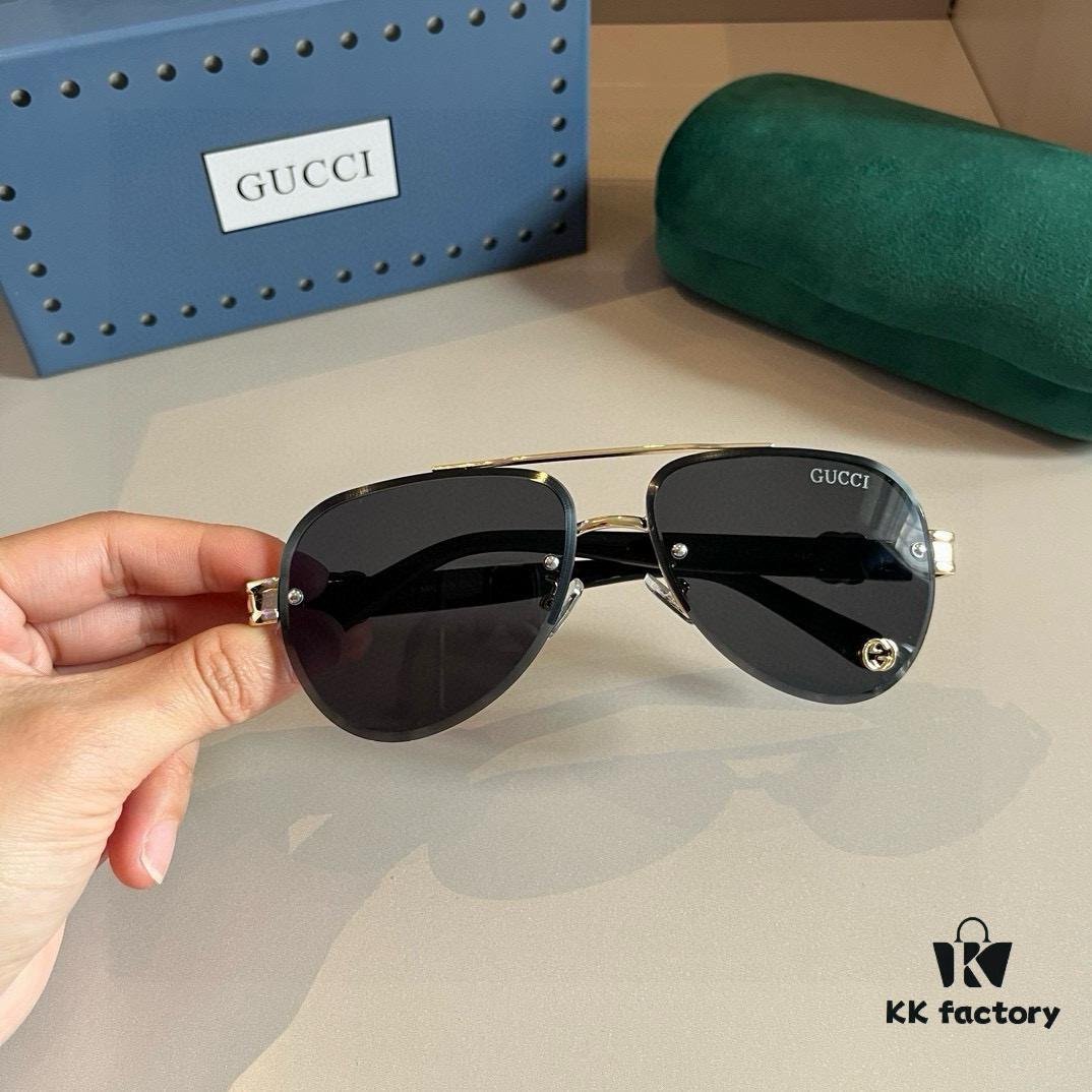6931ab86ccd8ab3d7af9fe02 Gucci New Arrival Sunglasses 🕶️ Unisex, Extremely Comfortable Wear, Fashionable Metal Single-Bridge Aviator Style