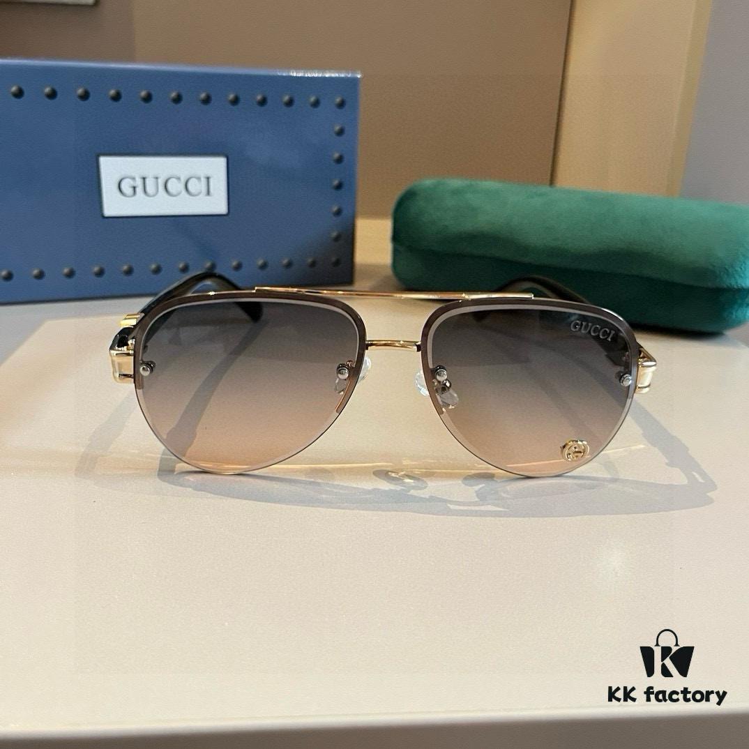 6931ab87ccd8ab3d7af9fe0a Gucci New Arrival Sunglasses 🕶️ Unisex, Extremely Comfortable Wear, Fashionable Metal Single-Bridge Aviator Round Sunglasses