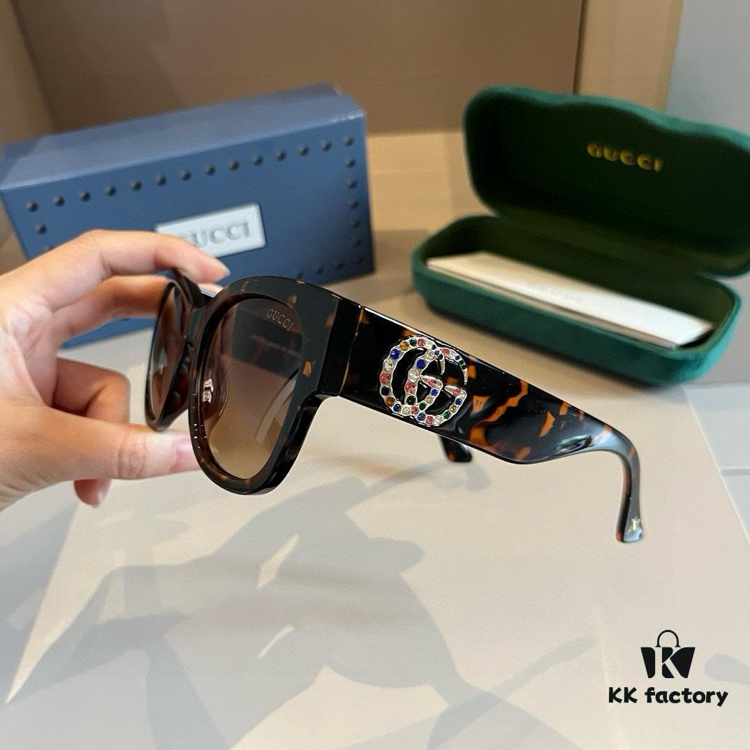 6931ab95ccd8ab3d7af9feef Gucci Heavyweight New Arrival Women's Sunglasses, Large Frame 3D Design to Complement Facial Features, Retro and Elegant