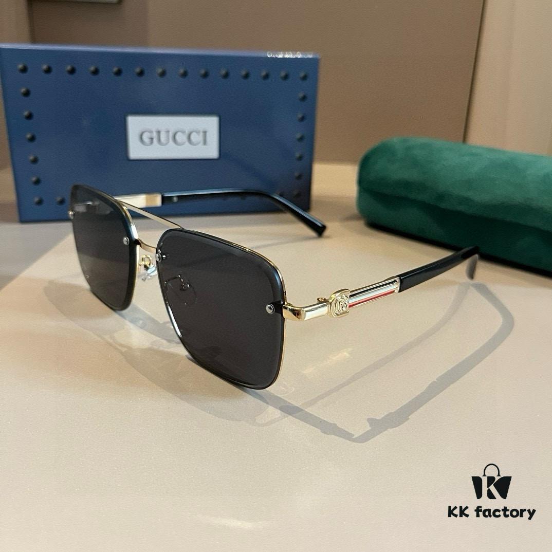 6931ab97ccd8ab3d7af9ff00 Gucci New Arrival Unisex Sunglasses 🕶️, Classic Metal Single-Bridge Aviator Style