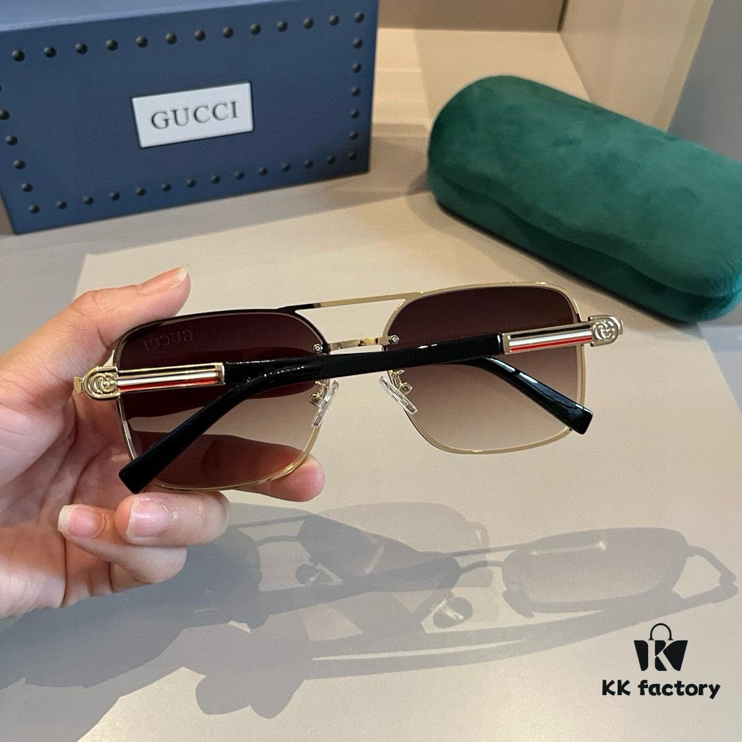 6931ab97ccd8ab3d7af9ff0b Gucci New Arrival Sunglasses 🕶️ Unisex, Extremely Comfortable Wear, Fashionable Metal Single-Bridge Aviator Round Sunglasses