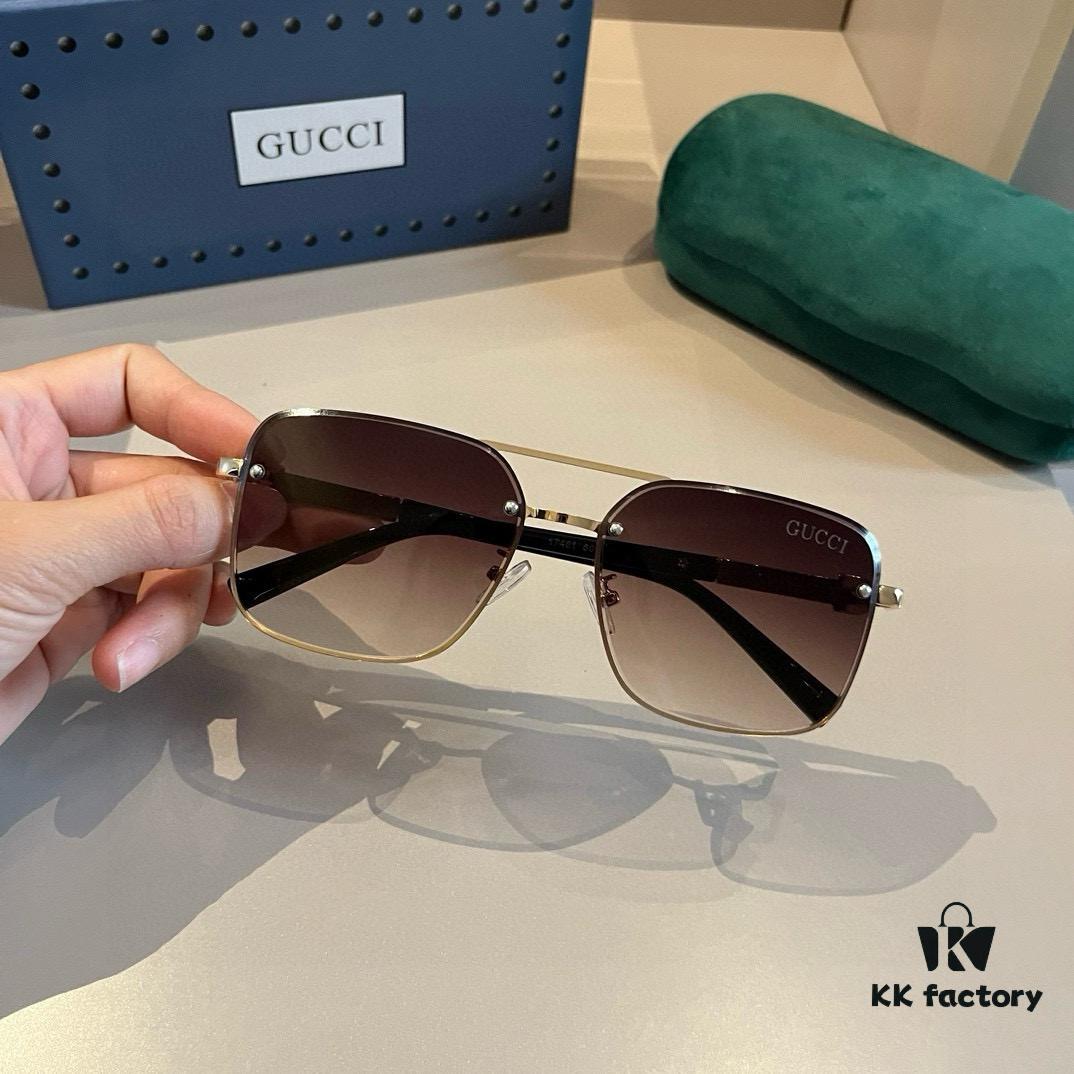 6931ab97ccd8ab3d7af9ff0c Gucci New Arrival Sunglasses 🕶️ Unisex, Extremely Comfortable Wear, Fashionable Metal Single-Bridge Aviator Round Sunglasses