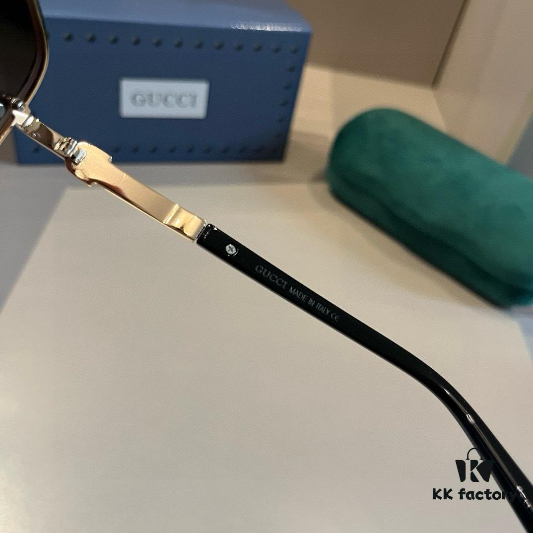 6931ab97ccd8ab3d7af9ff0e Gucci New Arrival Sunglasses 🕶️ Unisex, Extremely Comfortable Wear, Fashionable Metal Single-Bridge Aviator Round Sunglasses