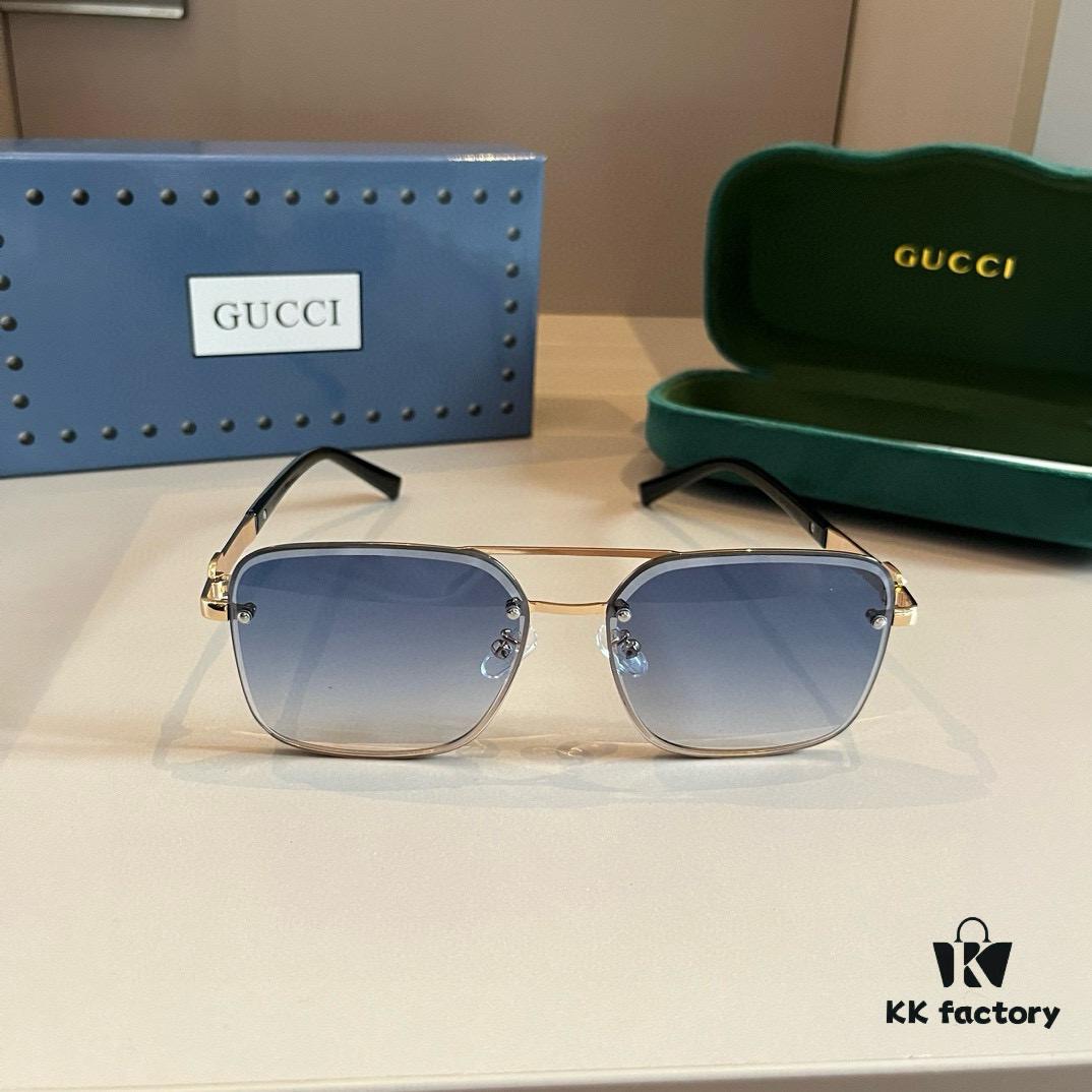 6931ab98ccd8ab3d7af9ff11 Gucci New Arrival Unisex Sunglasses 🕶️, Fashionable Metal Single-Bridge Aviator Style