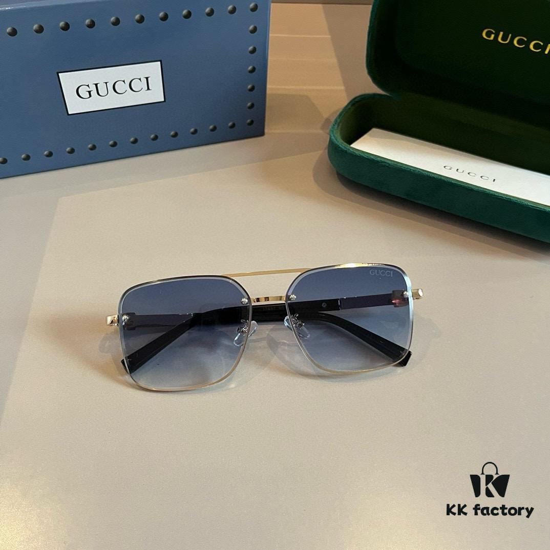 6931ab98ccd8ab3d7af9ff13 Gucci New Arrival Unisex Sunglasses 🕶️, Fashionable Metal Single-Bridge Aviator Style