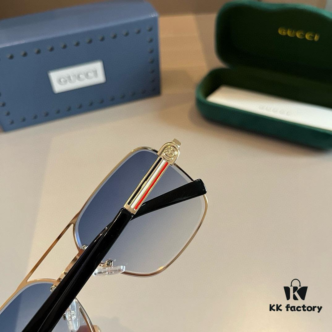 6931ab98ccd8ab3d7af9ff15 Gucci New Arrival Unisex Sunglasses 🕶️, Fashionable Metal Single-Bridge Aviator Style