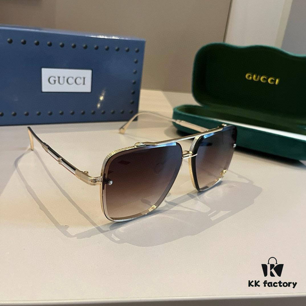 6931ab9bccd8ab3d7af9ff48 Gucci New Arrival Unisex Sunglasses 🕶️, Fashionable Metal Single-Bridge Aviator Style