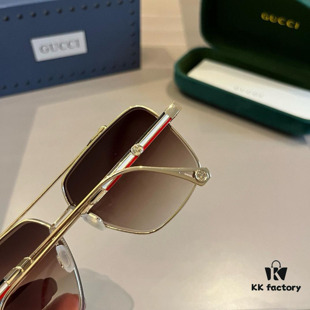 6931ab9cccd8ab3d7af9ff4e Gucci New Arrival Unisex Sunglasses 🕶️, Fashionable Metal Single-Bridge Aviator Style
