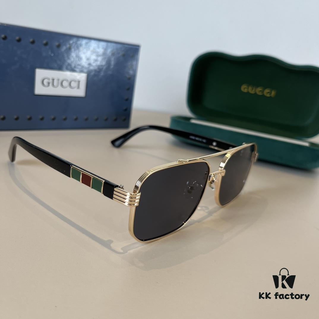 6931ab9eccd8ab3d7af9ff70 Gucci New Arrival Unisex Sunglasses 🕶️, Fashionable Metal Single-Bridge Aviator Style