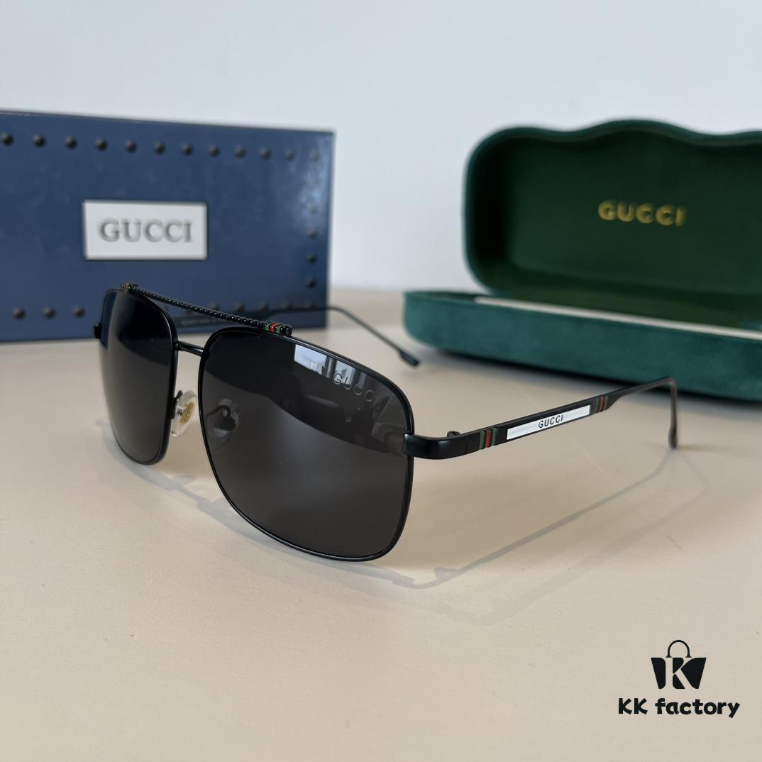 6931aba0ccd8ab3d7af9ff90 Gucci New Arrival Unisex Sunglasses 🕶️, Fashionable Metal Single-Bridge Aviator Style