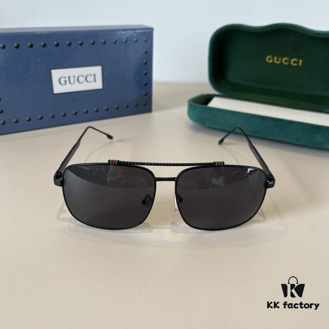 6931aba0ccd8ab3d7af9ff91 Gucci New Arrival Unisex Sunglasses 🕶️, Fashionable Metal Single-Bridge Aviator Style