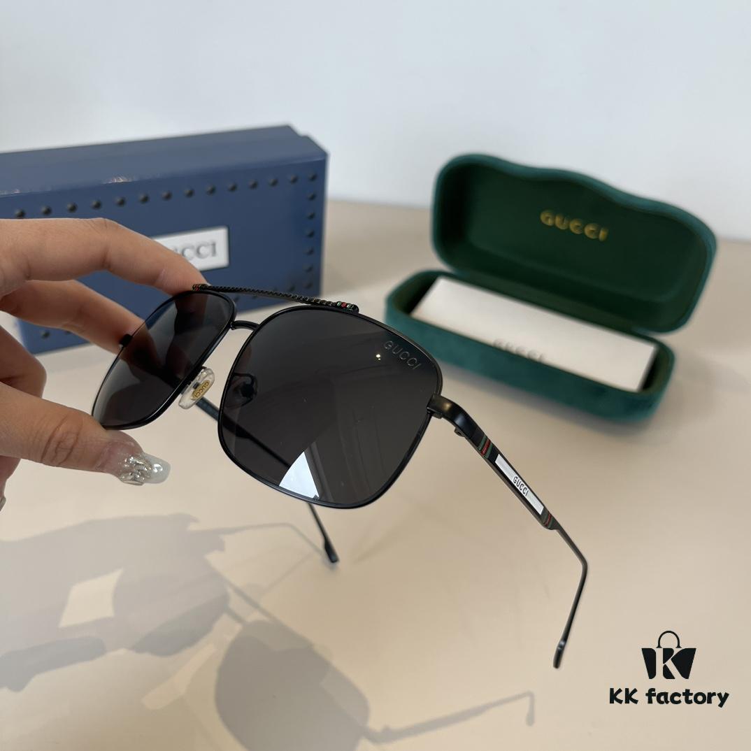 6931aba0ccd8ab3d7af9ff92 Gucci New Arrival Unisex Sunglasses 🕶️, Fashionable Metal Single-Bridge Aviator Style