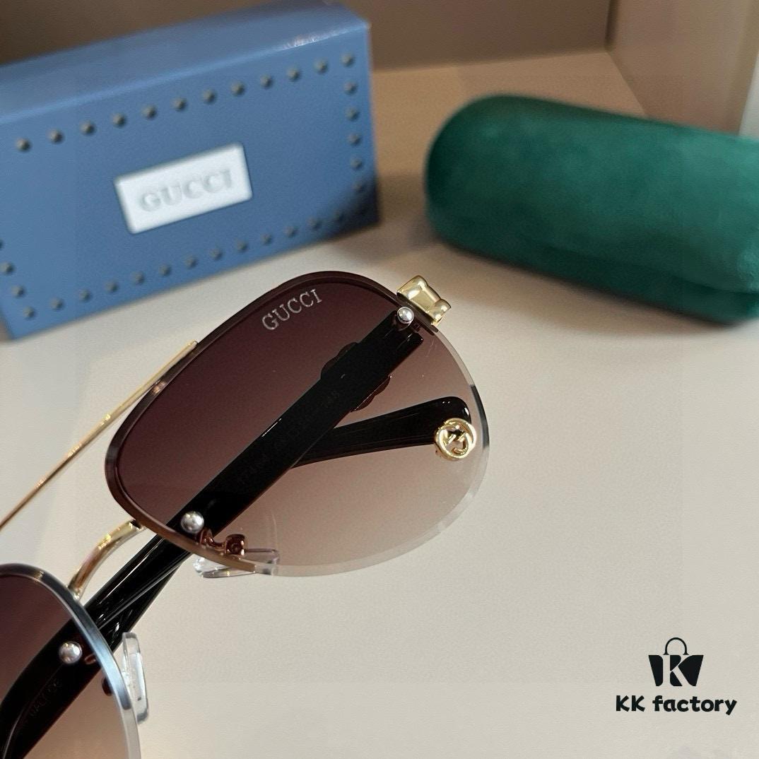 6931aba1ccd8ab3d7af9ff9d Gucci New Arrival Sunglasses 🕶️ Unisex, Extremely Comfortable Wear, Fashionable Metal Single-Bridge Aviator Round Sunglasses