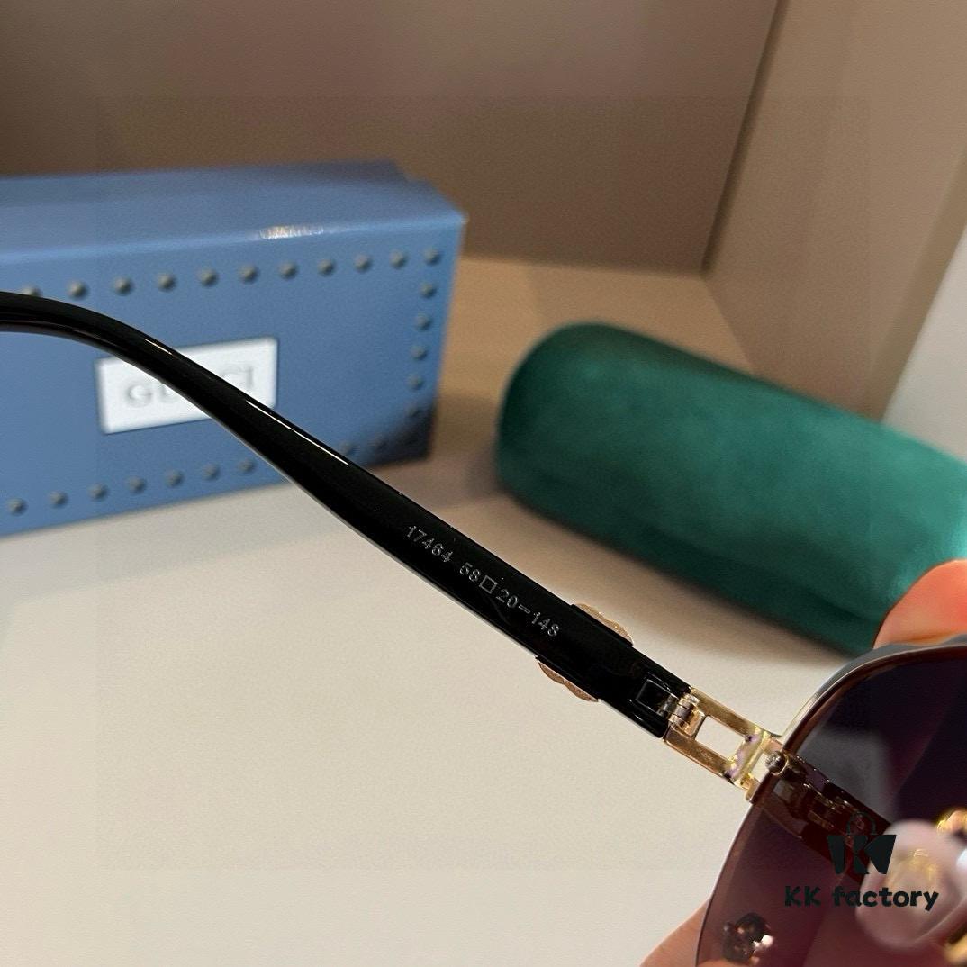 6931aba1ccd8ab3d7af9ff9f Gucci New Arrival Sunglasses 🕶️ Unisex, Extremely Comfortable Wear, Fashionable Metal Single-Bridge Aviator Round Sunglasses
