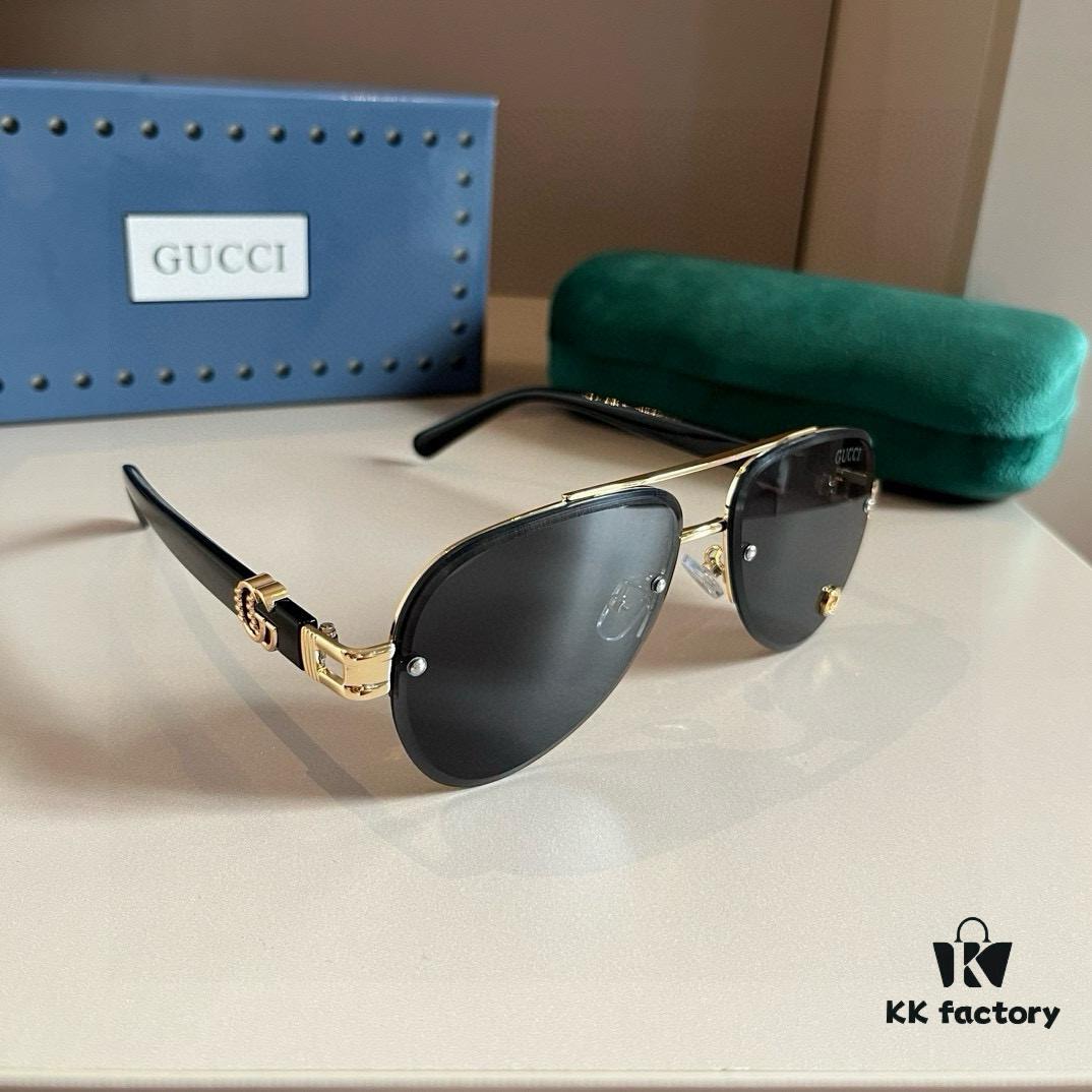 6931aba1ccd8ab3d7af9ffa0 Gucci New Arrival Sunglasses 🕶️ Unisex Classic Metal Single-Bridge Aviator Style