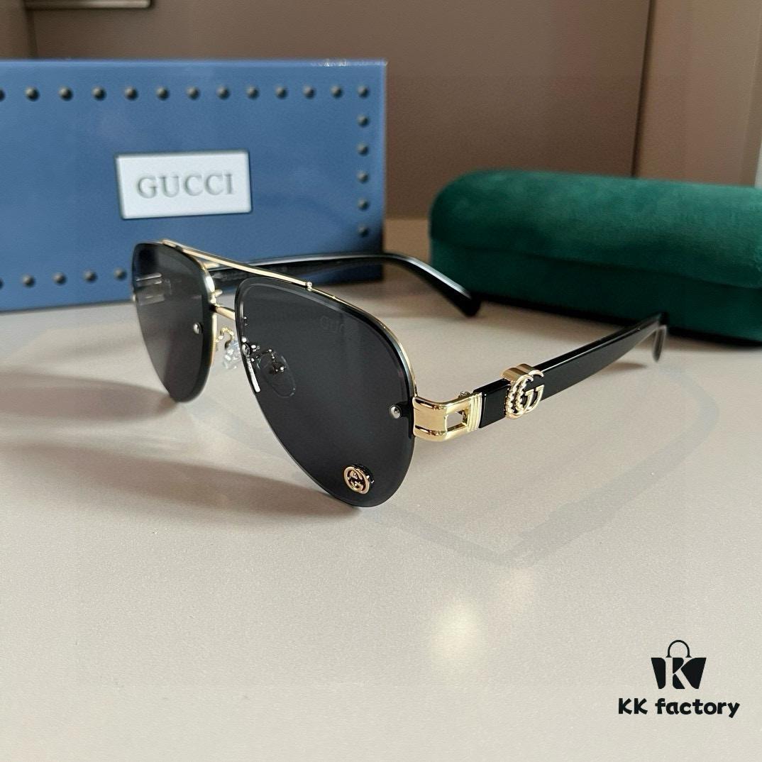 6931aba1ccd8ab3d7af9ffa2 Gucci New Arrival Sunglasses 🕶️ Unisex Classic Metal Single-Bridge Aviator Style