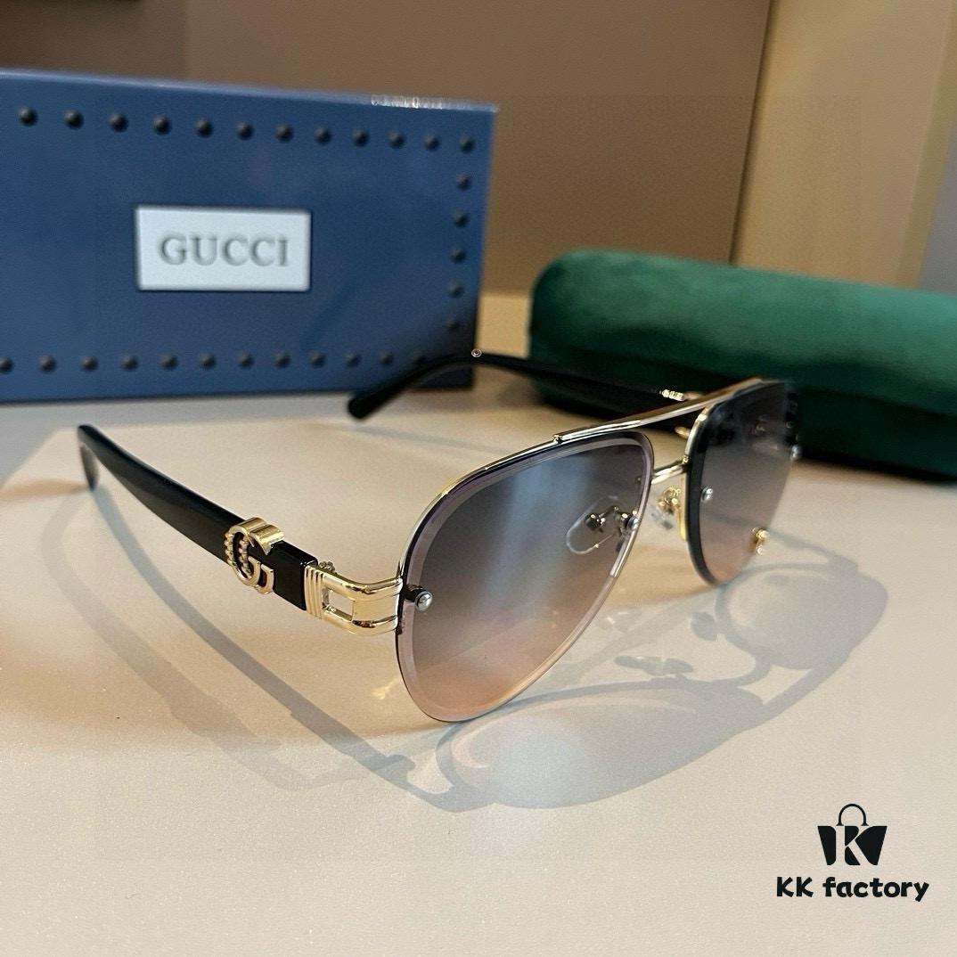 6931aba2ccd8ab3d7af9ffa9 Gucci New Arrival Sunglasses 🕶️ Unisex Classic Metal Single-Bridge Aviator Style