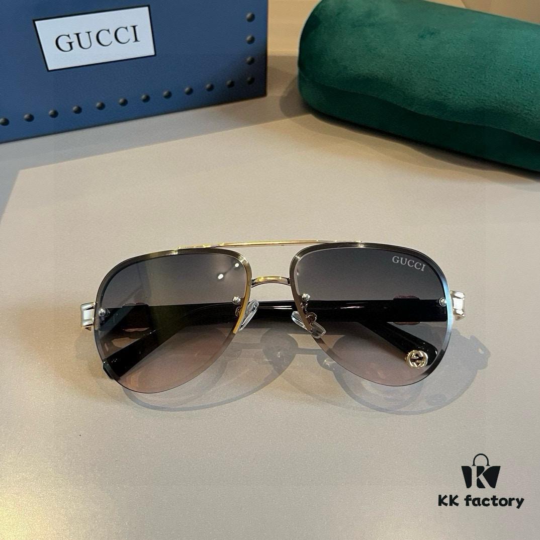 6931aba2ccd8ab3d7af9ffaa Gucci New Arrival Sunglasses 🕶️ Unisex Classic Metal Single-Bridge Aviator Style