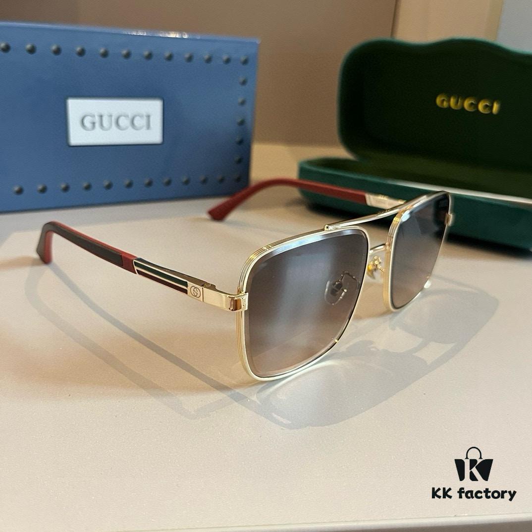 6931aba4ccd8ab3d7af9ffcc Gucci New Arrival Unisex Sunglasses 🕶️, Fashionable Metal Single-Bridge Aviator Style