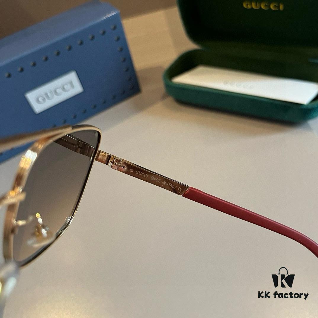 6931aba4ccd8ab3d7af9ffd3 Gucci New Arrival Unisex Sunglasses 🕶️, Fashionable Metal Single-Bridge Aviator Style