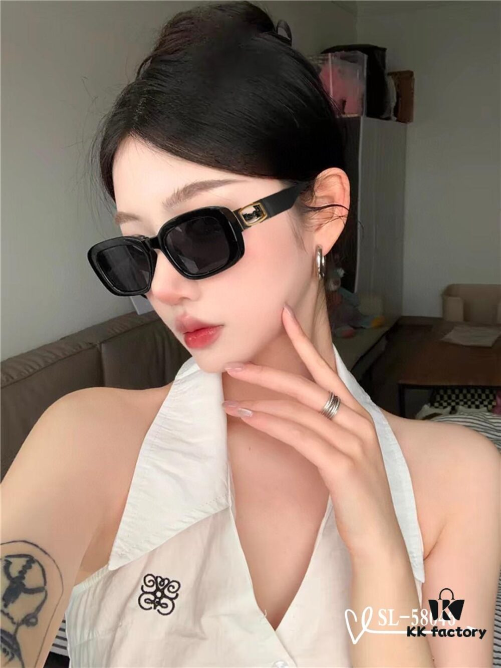 YSL Saint Laurent Sunglasses with Polaroid HD Lenses, TR90 Frame Lightweight and Comfortable, Size 57-16-148, Stylish UV Protection Sun Glasses for Travel and Driving