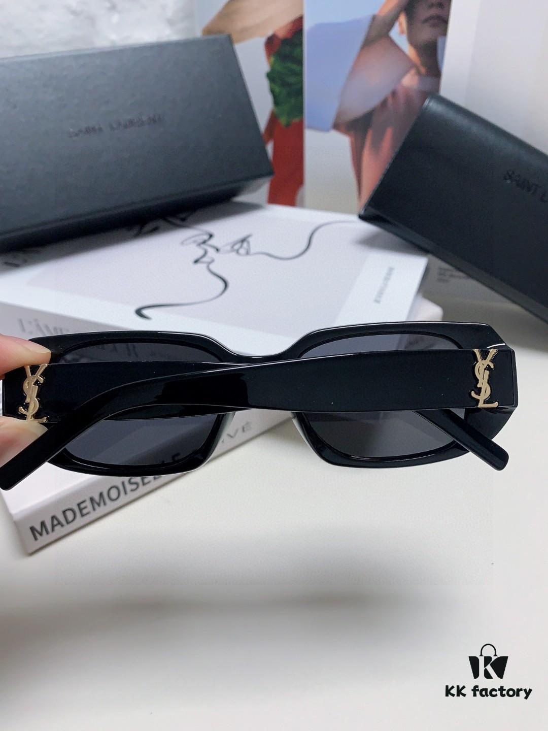 YSL Saint Laurent Women's Cat-Eye Fashion Sports Blue Light Blocking Sunglasses